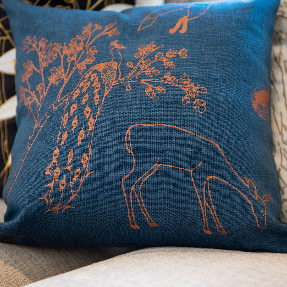 Franz - Evening Haze - 13" x 26" Linen Lumbar Pillow