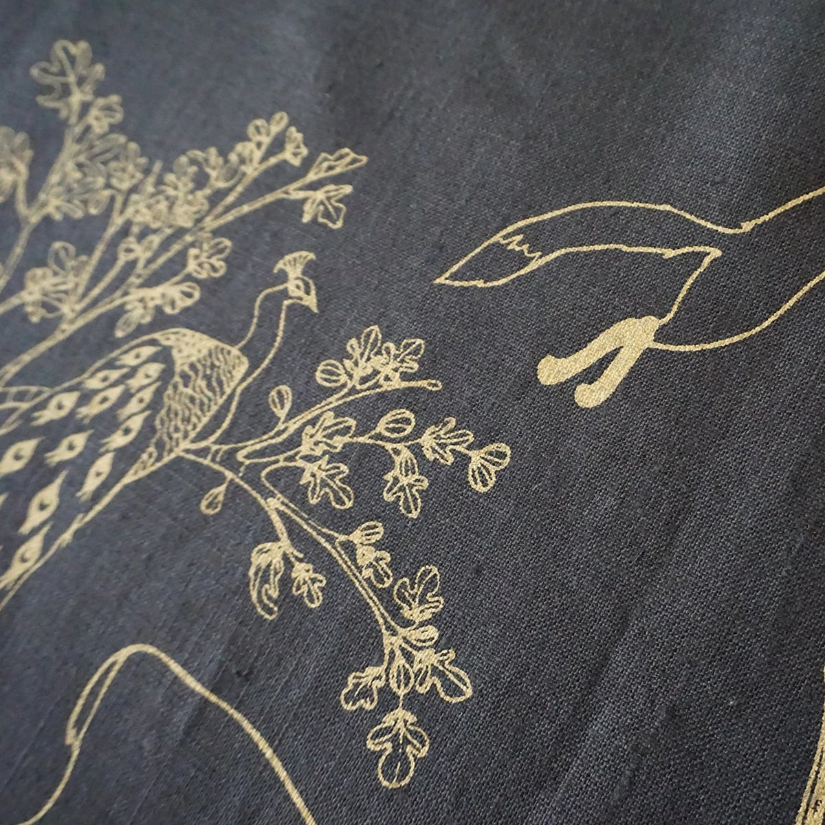 Franz - Dark Night - Linen Fabric