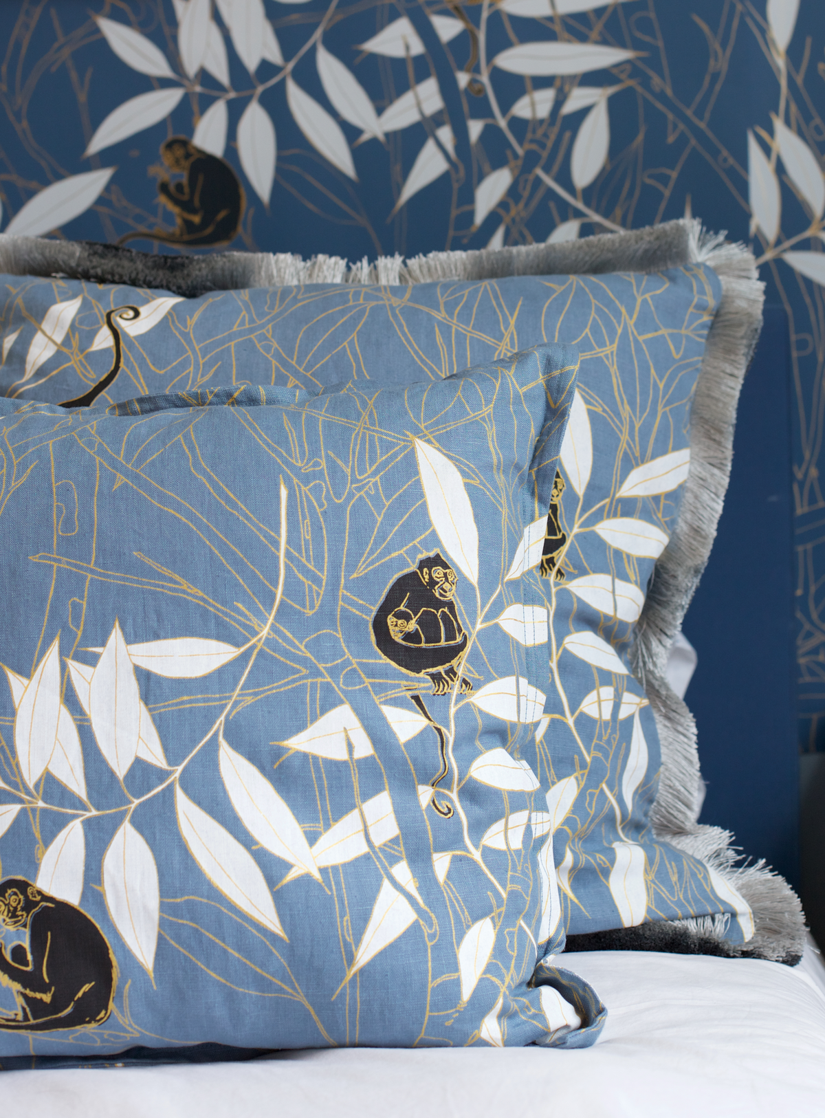 Spider Monkey - Monkeys Before Dawn - Linen Fabric