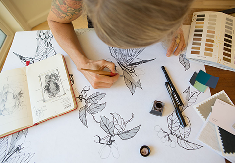 ART SCHOOL FRIENDS LAUNCH NATURE-INSPIRED WALLPAPER