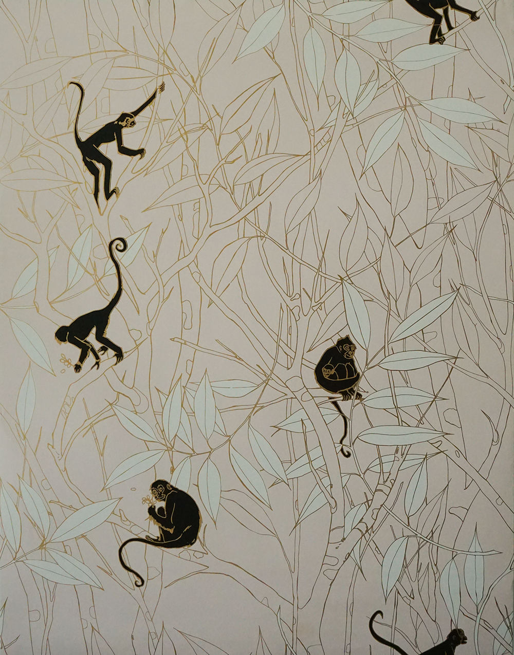 Spider Monkey - Wallpaper - Monkeys at Sunset